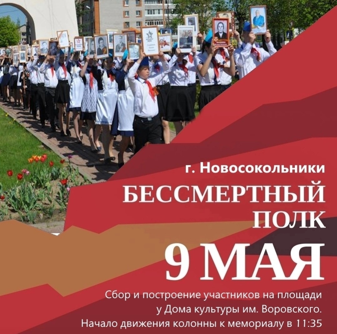 &quot;Бессмертный полк&quot; пройдет по Новосокольникам 9 Мая.